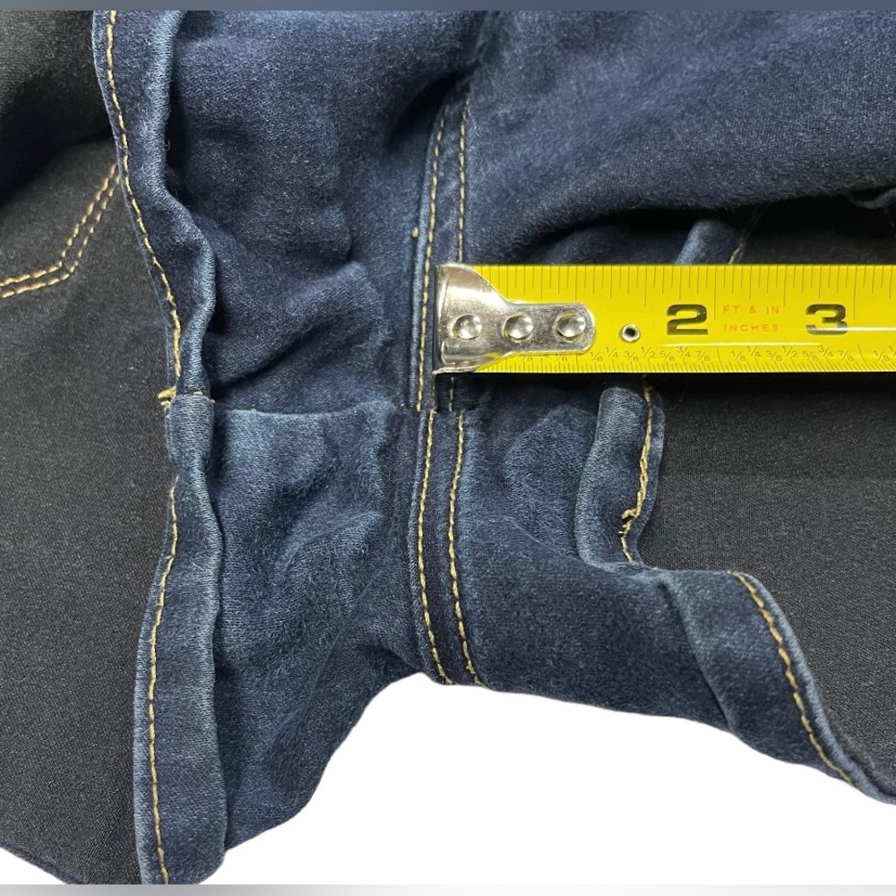 SO size 15 stretchy jean shorts. NWOT. Dark blue color. Pockets on back. - Picture 7 of 10